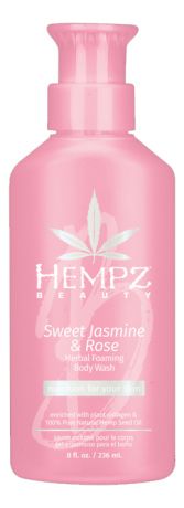 Гель для душа Сладкий Жасмин и Роза Sweet Jasmine & Rose Herbal Foaming Body Wash 236мл