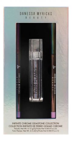 Набор для макияжа Infinite Chrome Gemstone (жидкие тени Twin Flames Midnight Pearl 2,5мл + водостойкий карандаш Lilac Quartz 0,15г+ водостойкий карандаш Charoite 0,15г)