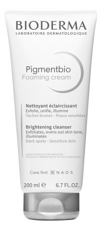 Осветляющий и очищающий крем для лица и тела Pigmentbio Foaming Cream 200мл