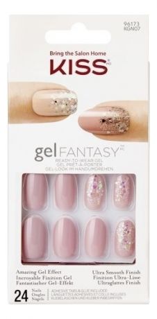 Набор накладных ногтей с клеем Розовая пыль Nude Nails KGN07XC 28шт