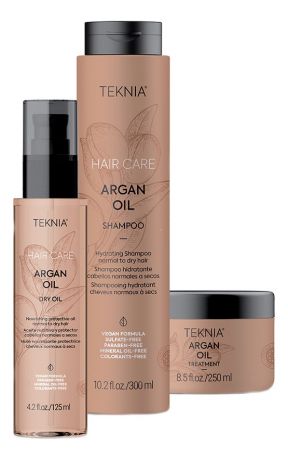 Набор для волос Teknia Argan Oil (шампунь 300мл + маска 250мл + масло 125мл)