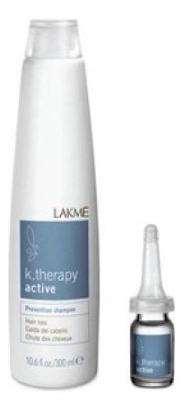 Набор против выпадения волос K.Therapy Active Pack (шампунь 300мл + ампулы 8*6мл)