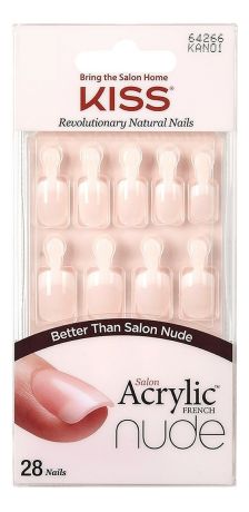 Набор накладных ногтей с клеем Безупречный нюд Nude Nails KAN01PL 28шт