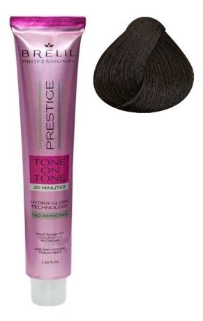 Перманентная крем-краска для волос без аммиака Prestige Tone On Tone 100мл: 4/38 Шоколадный шатен