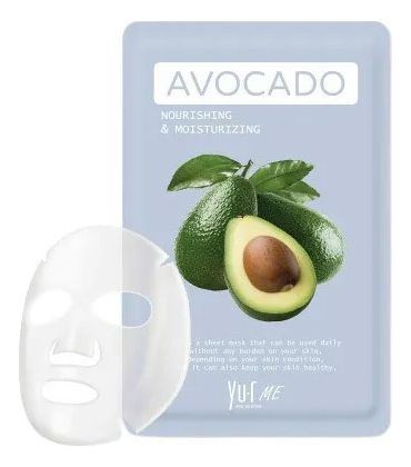 Маска для лица с экстрактом авокадо Avocado Sheet Mask: Маска 25г
