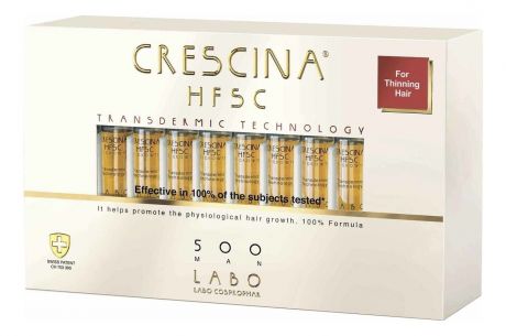 Ампулы для восстановления роста волос HFSC Transdermic Re-Growth 500 Man: Ампулы 20*3,5мл