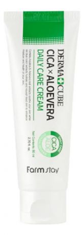 Крем для раздраженной кожи с центеллой и алоэ вера Derma Cube Cica + Aloevera Daily Care Cream 80мл