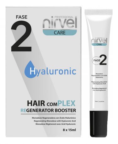 Восстанавливающая сыворотка для волос с гиалуроновой кислотой Care Hyaluronic Hair Complex Regenerator Booster Fase 2 15*8мл