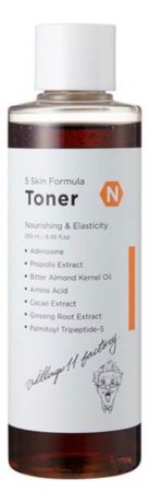 Питательный тонер для лица с экстрактом прополиса Skin Formula Toner N Nourishing & Elasticity 250мл