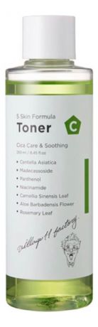 Очищающий тонер для лица с маслом чайного дерева Skin Formula Toner C Cica Care & Soothing 250мл