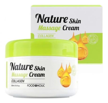 Массажный крем для лица и тела с коллагеном Nature Skin Massage Cream Collagen 300мл