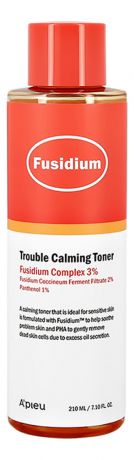Тонер для лица Fusidium Trouble Calming Toner 210мл