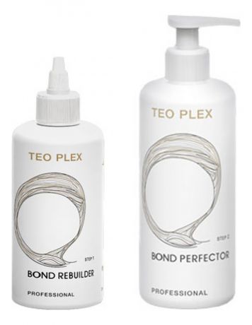 Набор для волос восстановление и защита во время процедур Teo Plex (шаг1 250мл + шаг2 500мл + мерный стаканчик)