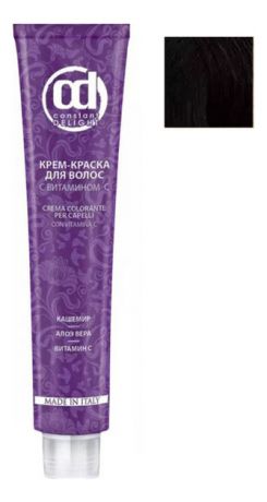 Крем-краска для волос с витамином С Crema Colorante 100мл: 1/0 Черный натуральный