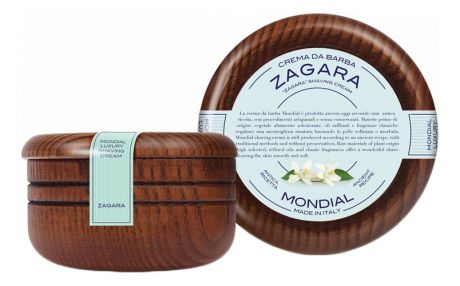 Крем для бритья с ароматом флердоранжа Zagara: Крем 140мл (деревянная чаша)