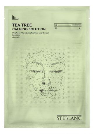 Тканевая маска-сыворотка для лица успокаивающая с экстрактом чайного дерева Tea Tree Calming Solution 25г