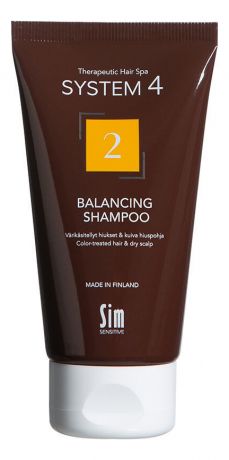 Терапевтический шампунь для сухой кожи головы и поврежденных волос System 4 Balancing Shampoo No2: Шампунь 75мл