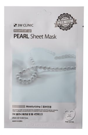 Тканевая маска для лица с экстрактом жемчуга Essential Up Pearl Sheet Mask 25мл: Маска 1шт