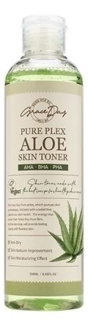 Успокаивающий тонер с экстрактом алоэ вера и кислотами Pure Plex Aloe Skin Toner 250мл