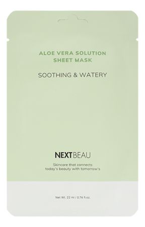 Тканевая маска для лица с экстрактом алоэ вера Aloe Vera Solution Sheet Mask 22мл: Маска 1шт