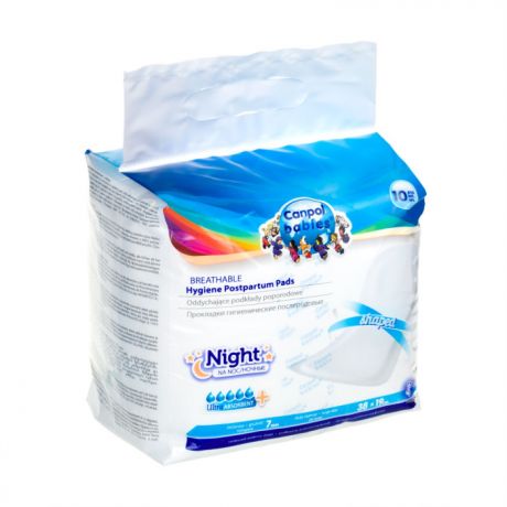 Гигиенические прокладки Canpol Прокладки послеродовые дышащие ночные 10 шт.
