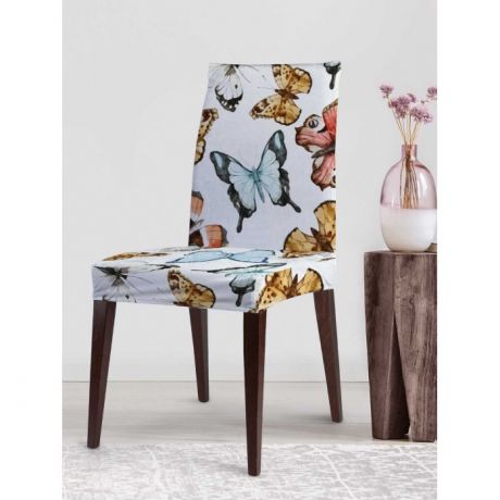 Аксессуары для мебели JoyArty Декоративный велюровый чехол на стул со спинкой Рой бабочек