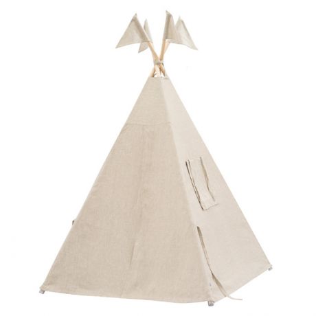 Палатки-домики VamVigvam Вигвам из льна с окном и карманом 110х110 см