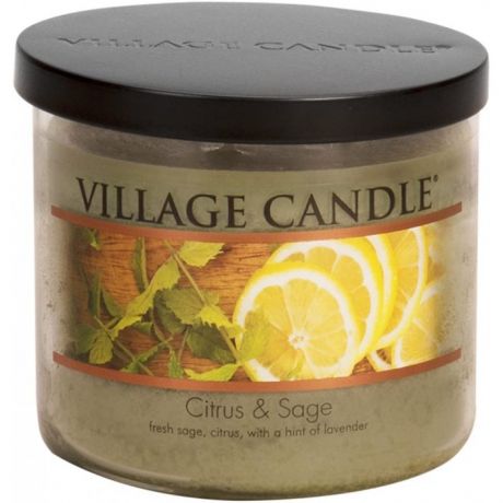 Декорирование Village Candle Ароматическая свеча Цитрус и Шалфей чаша, средняя