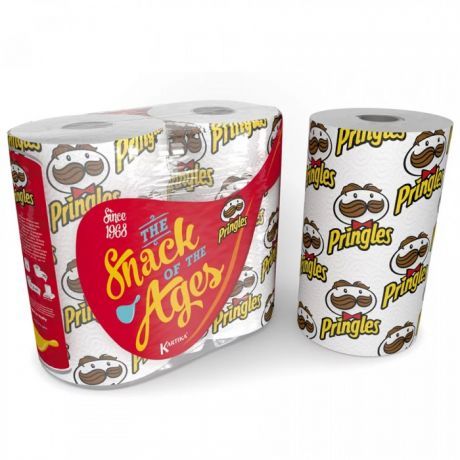 Хозяйственные товары World Cart Полотенца бумажные 3-х слойные Pringles 2 шт. 23х22.8 см