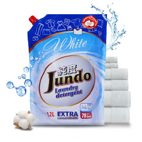 Бытовая химия Jundo White Концентрированный гель для стирки белого белья Запасной блок 1200 мл