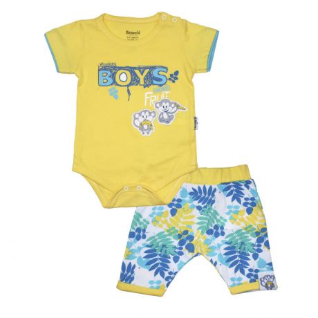 Комплекты детской одежды Mini World Комплект для мальчика (боди, шорты) MW16523