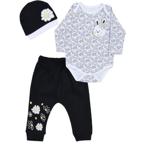 Комплекты детской одежды Mini World Комплект для девочки (боди, брюки, шапка) MW16136