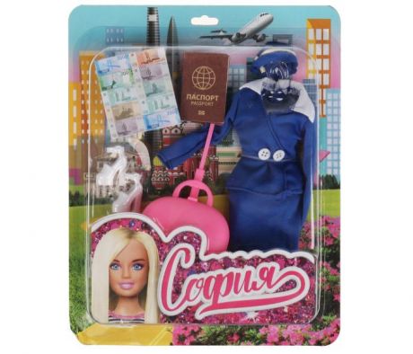 Куклы и одежда для кукол Карапуз Набор одежды и аксессуаров для кукол София Форма стюардессы