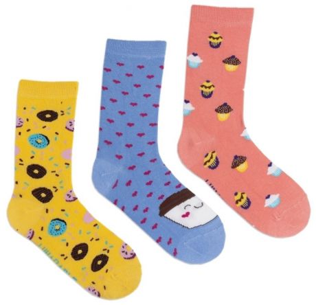 Колготки и чулки Lunarable Комплект женских носков с принтом 016 3 пары