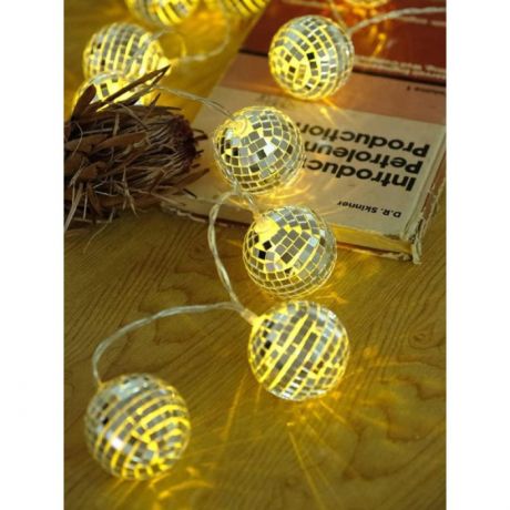 Новогодние украшения Космос Электрогирлянда Loft 10 фонариков шаров 4 см