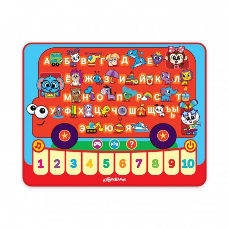Электронные игрушки Азбукварик Планшетик Азбука Веселый автобус