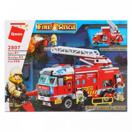 Конструкторы Enlighten Brick Пожарная машина с фигурками (366 деталей)