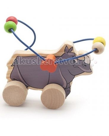 Каталки-игрушки Мир деревянных игрушек Лабиринт-каталка Носорог