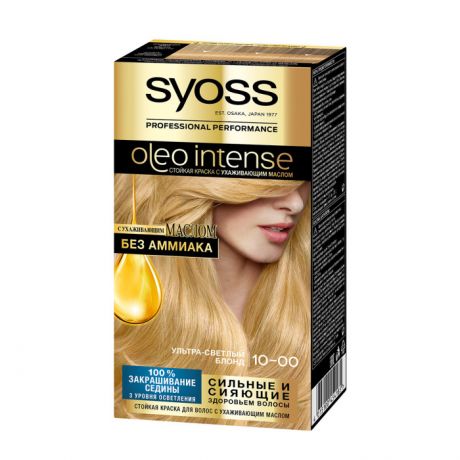 Косметика для мамы Syoss Oleo Intense Краска для волос 10-00 Ультра-светлый блонд