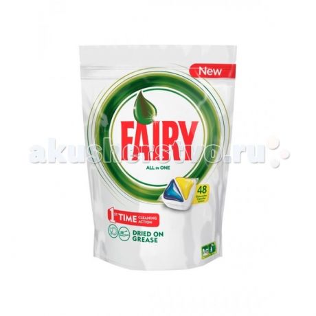Бытовая химия Fairy P&G All in 1 Средство для мытья посуды в капсулах д/автоматических посудомоечных машин Лимон 48шт