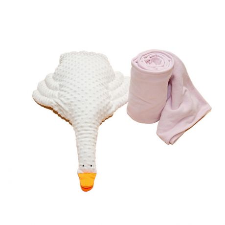 Подушки для малыша Owl&EarlyBird Мягкая игрушка Гусыня Соня с пледом внутри 150х100 см