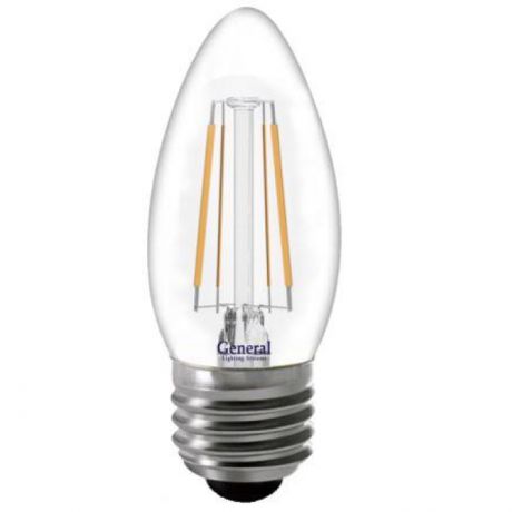 Светильники General Лампа LED филамент 7W E27 4500 свеча 10 шт.