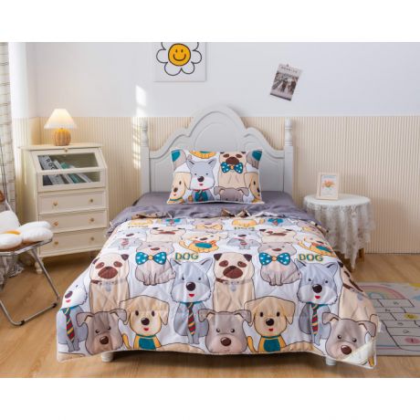 Постельное белье 1.5-спальное Sofi de MarkO 1.5-спальное Собачки с одеялом (3 предмета)