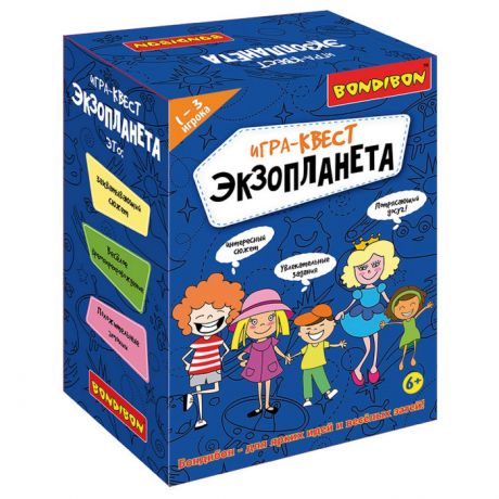 Настольные игры Bondibon Развивающая настольная игра-квест Экзопланета 10 заданий