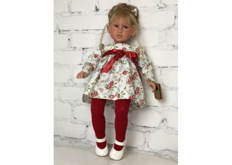 Куклы и одежда для кукол Lamagik S.L. Коллекционная кукла Эбрил в платье с красным поясом 62 см