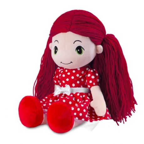 Куклы и одежда для кукол Maxitoys Кукла Стильняшка в красном платье в горошек 40 см