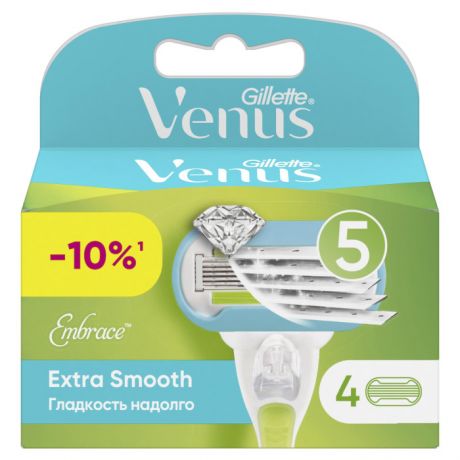 Косметика для мамы Venus Сменные кассеты для бритья Venus Embrace 4 шт.