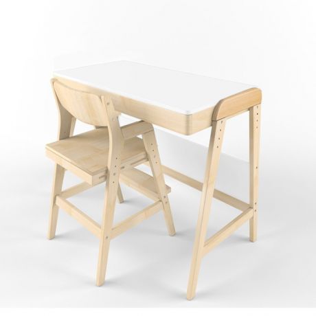 Детские столы и стулья 38 Попугаев Комплект растущий стол и стул без чехла Вуди (берёза)