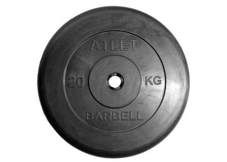 Спортивный инвентарь Atlet Диск обрезиненный 31 мм 20 кг