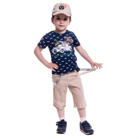 Комплекты детской одежды Cascatto Комплект одежды для мальчика (футболка, бриджи, бейсболка, декоративные подтяжки) G_KOMM18
